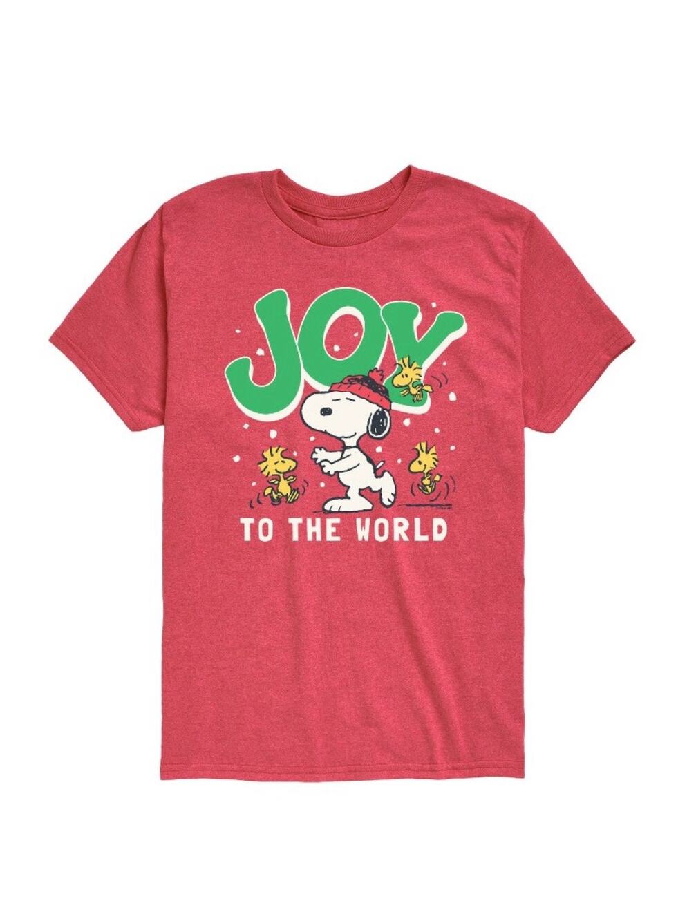 NEW! Christmas Kids Holiday Peanuts Short Sleeve Snoopy Graphic T-Shirt Size M